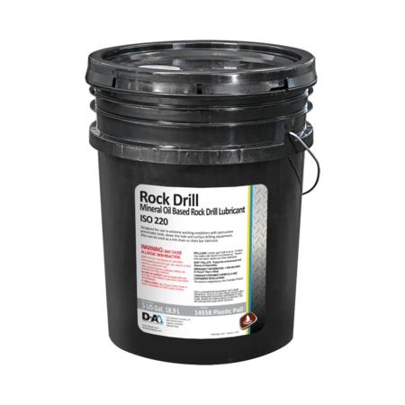 D-A LUBRICANT CO D-A Rock Drill Oil ISO 220 - 5 Gallon Plastic Pail 14558